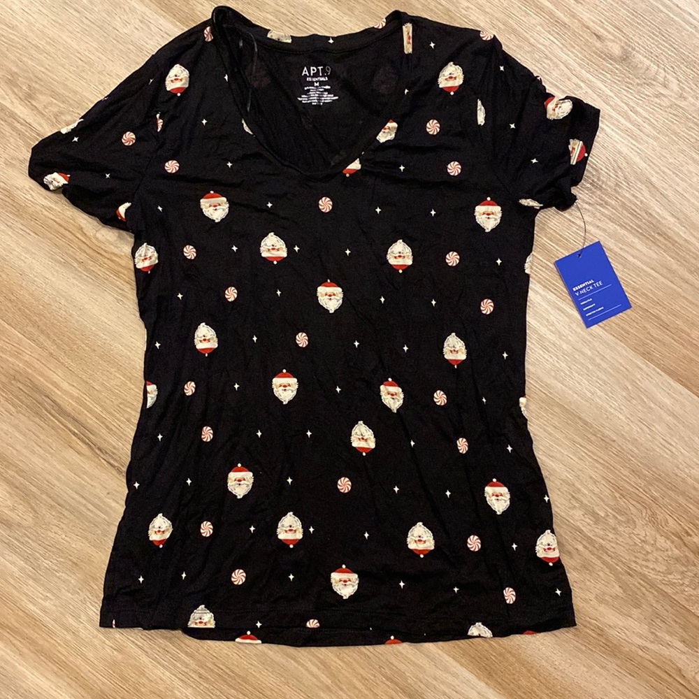 Santa v-neck shirt